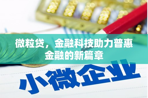 亭湖微粒贷，金融科技助力普惠金融的新篇章