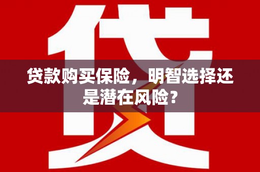 亭湖贷款购买保险，明智选择还是潜在风险？