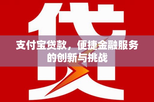 亭湖支付宝贷款，便捷金融服务的创新与挑战
