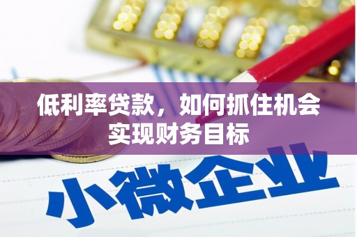 亭湖低利率贷款，如何抓住机会实现财务目标