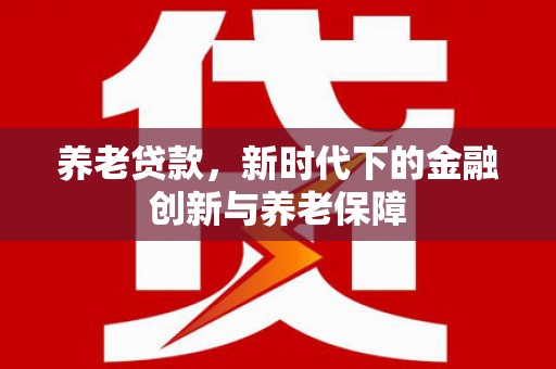 亭湖养老贷款，新时代下的金融创新与养老保障