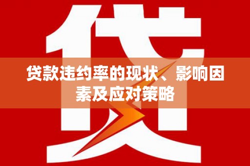亭湖贷款违约率的现状、影响因素及应对策略