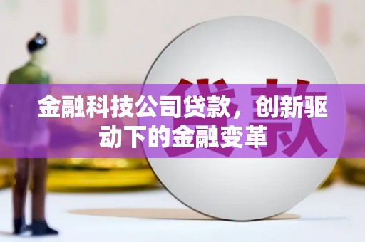 亭湖金融科技公司贷款，创新驱动下的金融变革