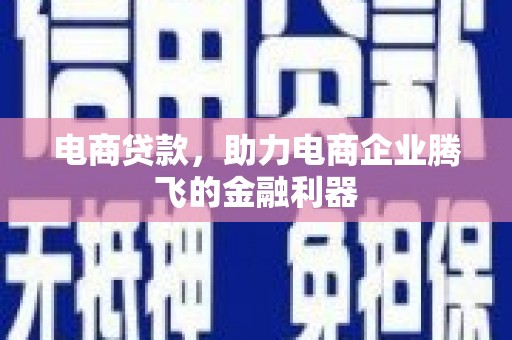 亭湖电商贷款，助力电商企业腾飞的金融利器