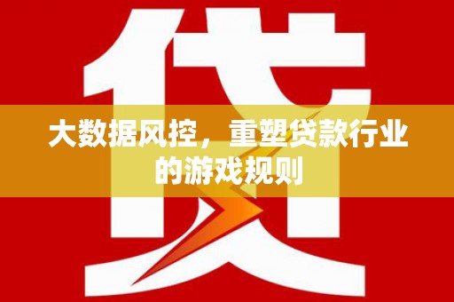 亭湖大数据风控，重塑贷款行业的游戏规则