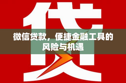 亭湖微信贷款，便捷金融工具的风险与机遇