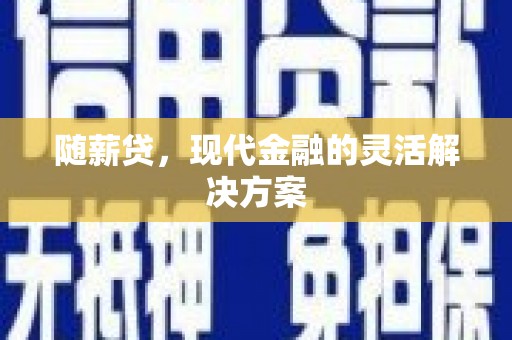 亭湖随薪贷，现代金融的灵活解决方案