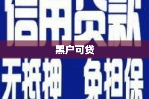 亭湖黑户可贷