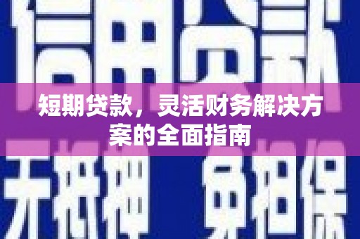 亭湖短期贷款，灵活财务解决方案的全面指南