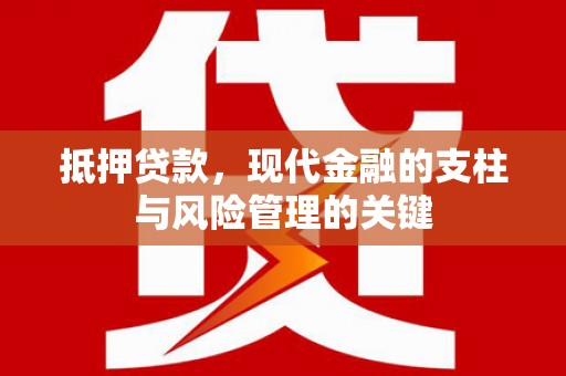 亭湖抵押贷款，现代金融的支柱与风险管理的关键