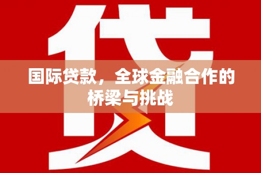 亭湖国际贷款，全球金融合作的桥梁与挑战