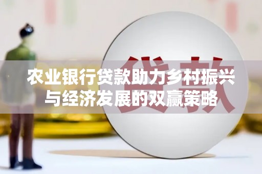 亭湖农业银行贷款助力乡村振兴与经济发展的双赢策略