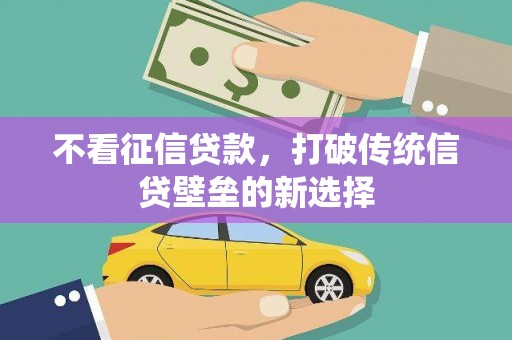 亭湖不看征信贷款，打破传统信贷壁垒的新选择