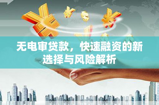 亭湖无电审贷款，快速融资的新选择与风险解析