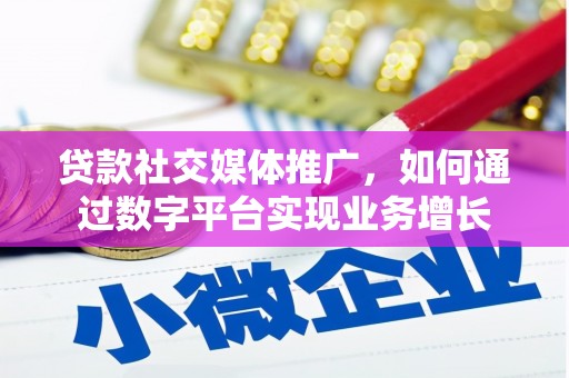 亭湖贷款社交媒体推广，如何通过数字平台实现业务增长
