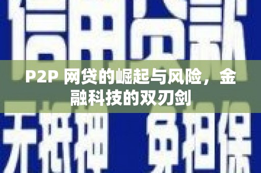 亭湖P2P 网贷的崛起与风险，金融科技的双刃剑