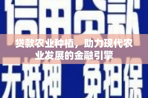 亭湖贷款农业种植，助力现代农业发展的金融引擎