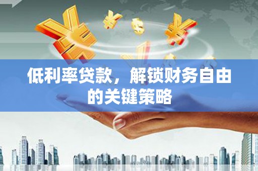 亭湖低利率贷款，解锁财务自由的关键策略