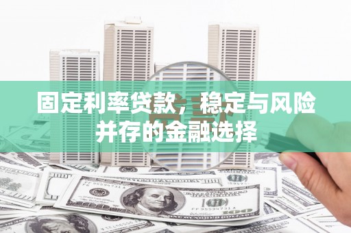 亭湖固定利率贷款，稳定与风险并存的金融选择