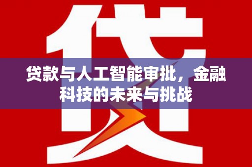 亭湖贷款与人工智能审批，金融科技的未来与挑战