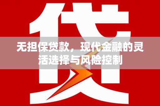 亭湖无担保贷款，现代金融的灵活选择与风险控制