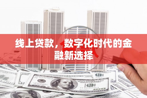 亭湖线上贷款，数字化时代的金融新选择