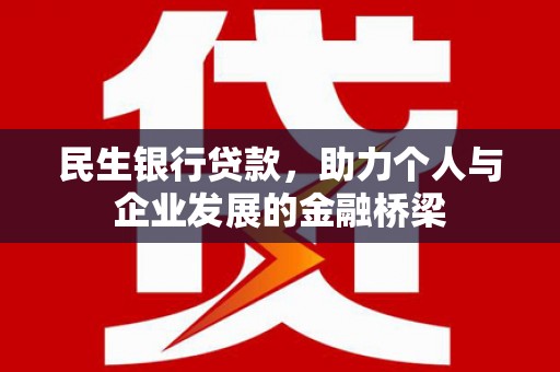 亭湖民生银行贷款，助力个人与企业发展的金融桥梁