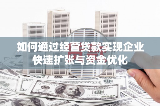 亭湖如何通过经营贷款实现企业快速扩张与资金优化