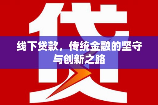 亭湖线下贷款，传统金融的坚守与创新之路