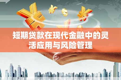 亭湖短期贷款在现代金融中的灵活应用与风险管理