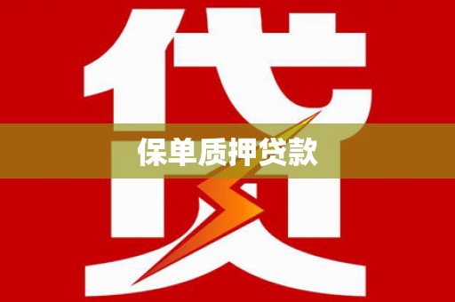 亭湖保单质押贷款