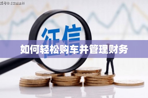 亭湖如何轻松购车并管理财务