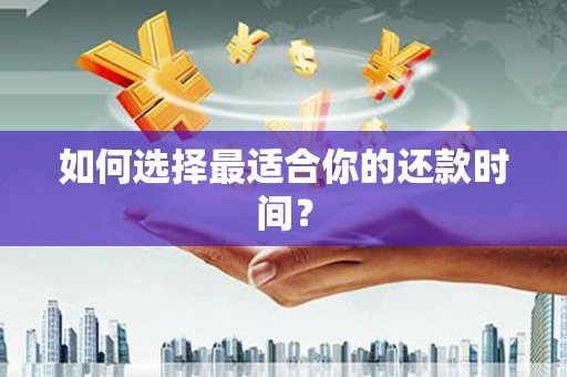 亭湖如何选择最适合你的还款时间？