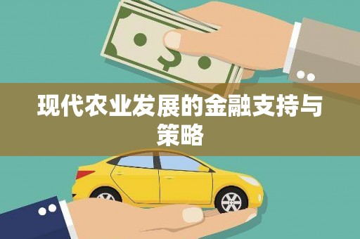 亭湖现代农业发展的金融支持与策略
