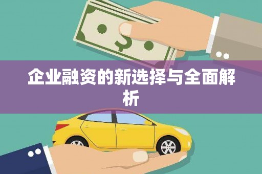 亭湖企业融资的新选择与全面解析