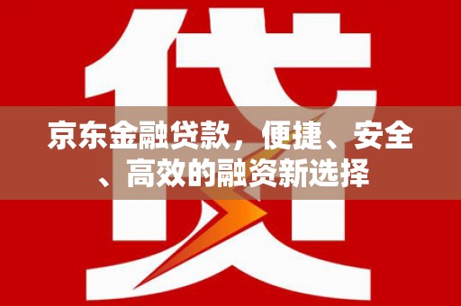 亭湖京东金融贷款，便捷、安全、高效的融资新选择